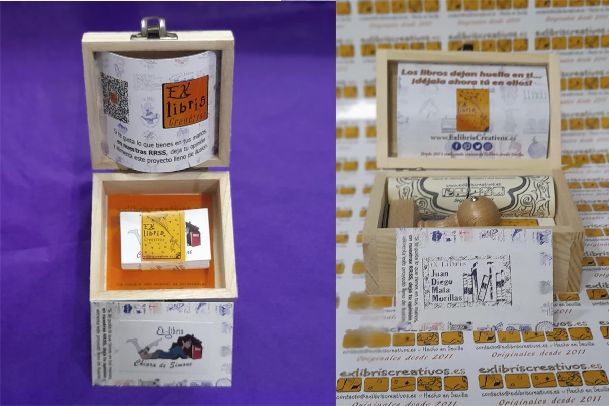 Dos formas de disfrutar tu Exlibris personalizado en su caja